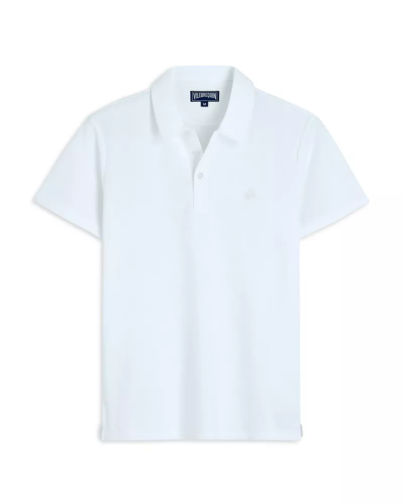 Vilebrequin Organic Cotton Terry Logo Embroidered Regular Fit Polo Shirt