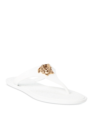 VERSACE WOMEN'S GOMMA THONG SLIDE SANDALS