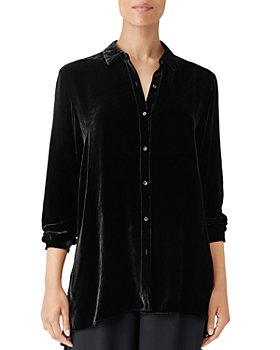 Eileen Fisher Petites - Velvet Classic Collar Long Shirt