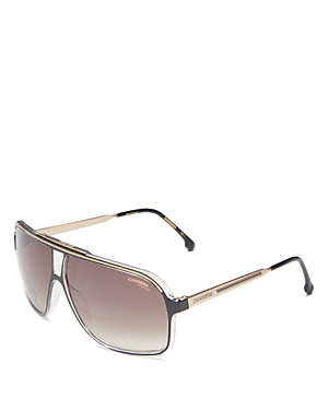 Carrera Grand Prix 3 Rectangle Sunglasses, 64mm In Black/brown Gradient