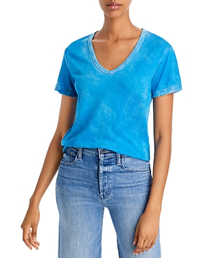 Cotton Citizen Standard V Neck Tee In Vintage Azure