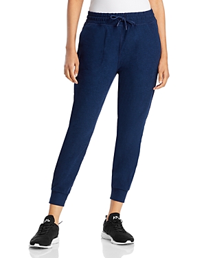 Shop Beyond Yoga Space Dye Commuter Midi Joggers In Nocturnal Navy