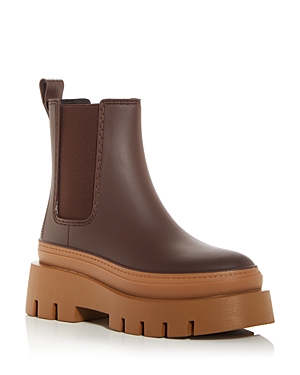 Shop Jeffrey Campbell Women's Rain-storm Platform Chelsea Boots In Brown Honey