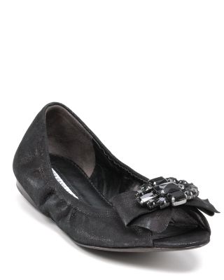 Vera Wang - Lucie Sparkle Suede Flats