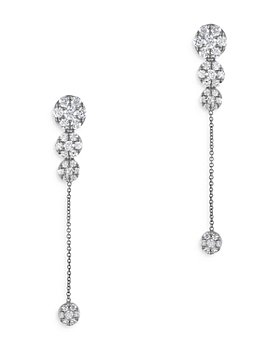 Bloomingdale's - Diamond Cluster Drop/ Linear Earrings, 2.0 ct. t.w., in 14K White Gold - 100% Exclusive