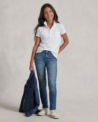 Girls' Mesh Knit Polo - Little Kid, Big Kid