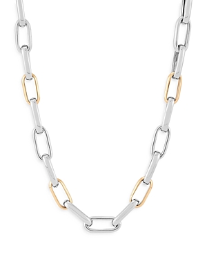 Alberto Amati 14k Yellow Gold & Sterling Silver Paperclip Chain Necklace, 18 In Metallic