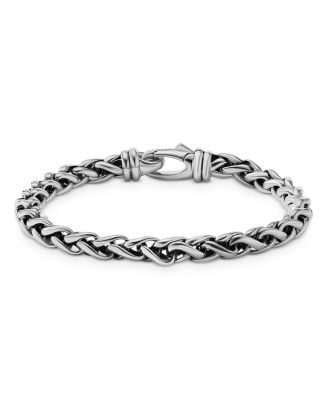 David Yurman Men's Sterling Silver Wheat Chain Link Bracelet ...