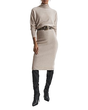 REISS - Fallon Knitted Turtleneck Bodycon Dress