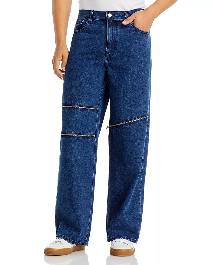 Helmut Lang Indigo Zip Jeans