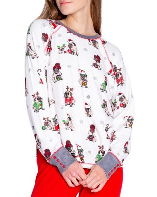PJ Salvage - Holiday Pug Printed Pajama Top