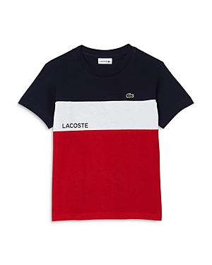 Lacoste Boys' Colorblock Logo Tee - Little Kid, Big Kid In Red/white/navy