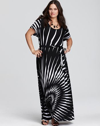 Melissa Masse Plus Size Short Sleeve Burst Print Jersey Maxi Dress ...