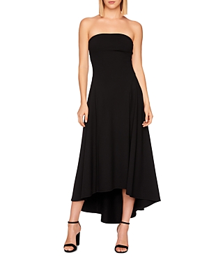 Shop Susana Monaco Strapless High Low Dress In Black