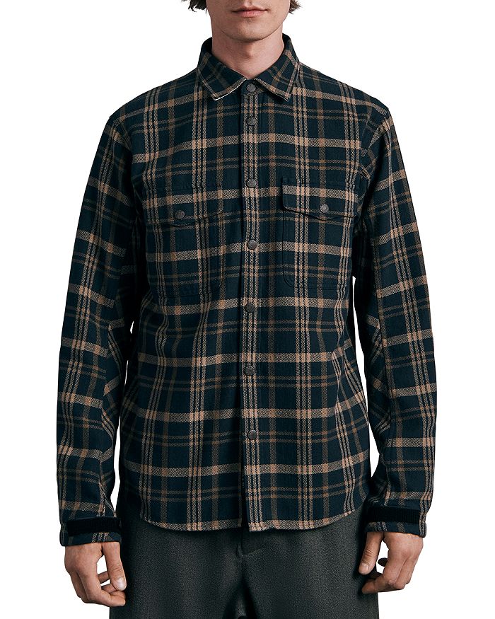 Rag & Bone Men's Engineered Cotton Jack Camo Shirt Relaxed Fit Button Down Shirt Camo Xs (Also in S,M,L