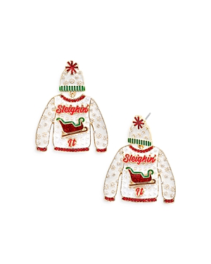 Baublebar Sleigh All Day Sweater Earrings In White