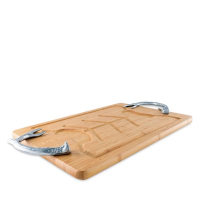 Vagabond House - Metal Antler Handle Carving Board