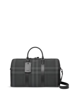 Charcoal Check Holdall Bag