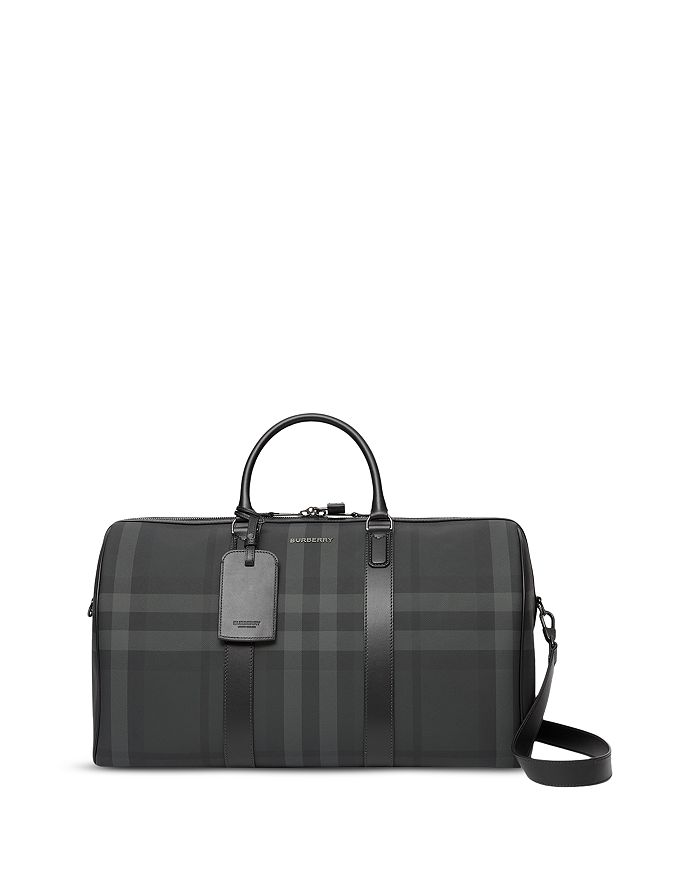 Burberry Charcoal Check Holdall Bag | Bloomingdale's