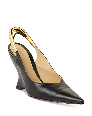 Bottega Veneta Slingback Pointed Pumps In Nero