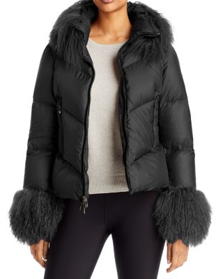 Post Card - Mongolian Lamb Trim Puffer Jacket