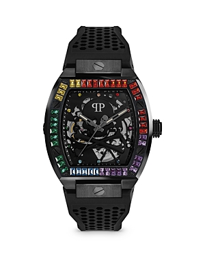 Shop Philipp Plein The $keleton Watch, 44mm In Black