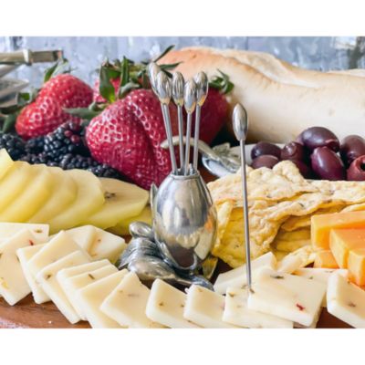 Olive Cheese Picks and Holder Set