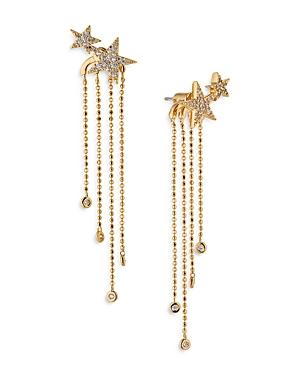 Nadri Ajoa By  Sparklers Fringe Star Earrings In Gold