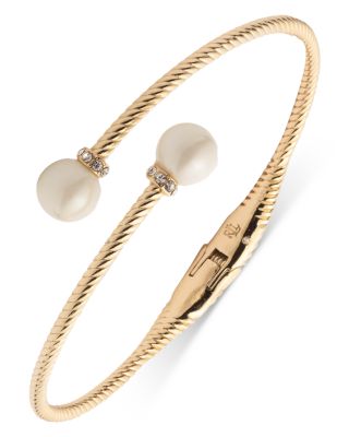 Ralph Lauren - Rope Imitation Pearl Bypass Hinge Bangle Bracelet