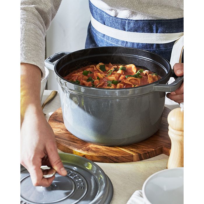 Shop Staub 5-qt. Tall Enameled Cast Iron Cocotte In Grey
