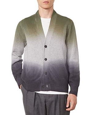 OFFICINE GENERALE MILES DOUBLE DIP DYED WOVEN CARDIGAN