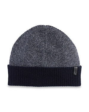 Vince Cashmere Birdseye Double Layer Hat In Navy