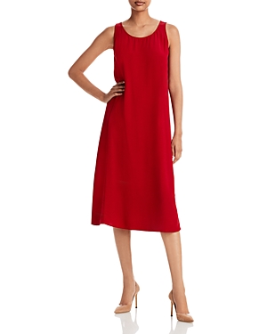 Eileen Fisher Scoop Neck Tank Dress In Tarch