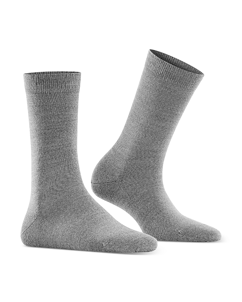 Falke Family Sustainable Cotton Blend Socks In Light Gray
