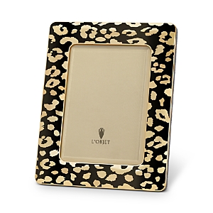 L'objet Leopard Frame, 4" X 6" In Gold