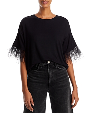 Lucy Paris Feather Trim Tee