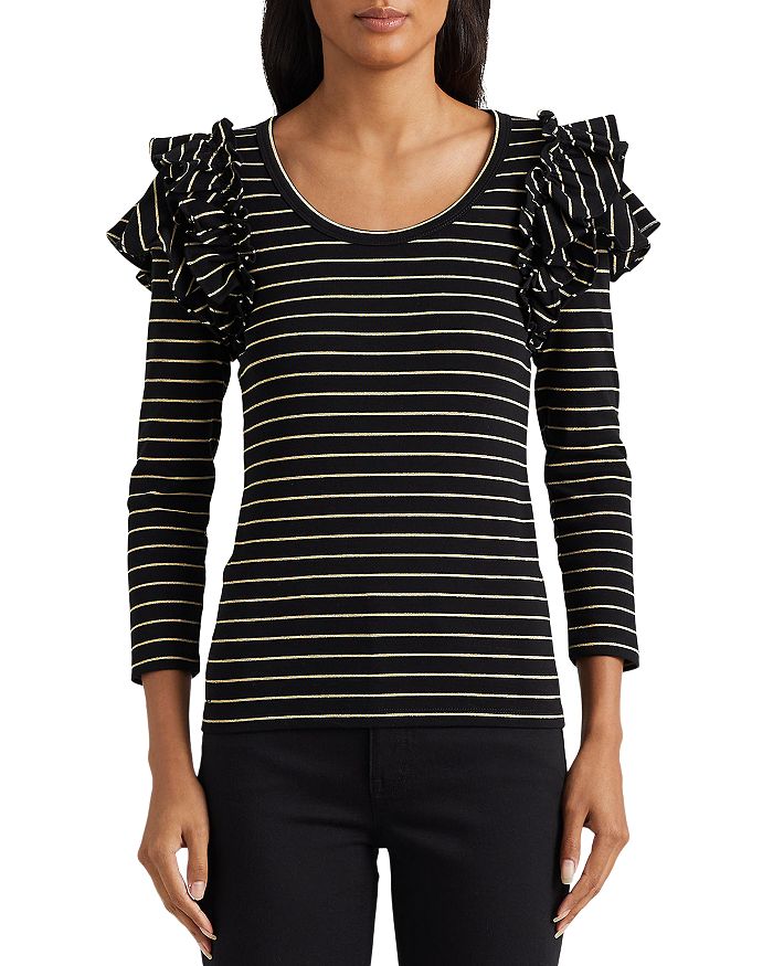 Stripe Accent Monogram Pajama Shirt - Ready to Wear
