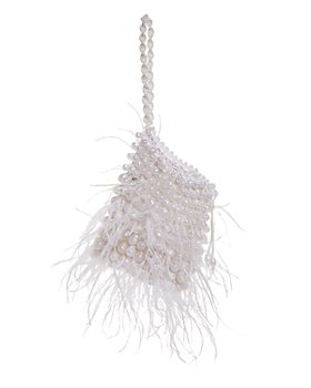 Cult Gaia - Dory Ostrich Feather Beaded Wristlet