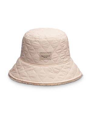 Rag & Bone Addison Reversible Faux Fur Bucket Hat In Cream