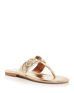 KURT GEIGER WOMEN'S KENSINGTON T STRAP QUILTED SANDALS