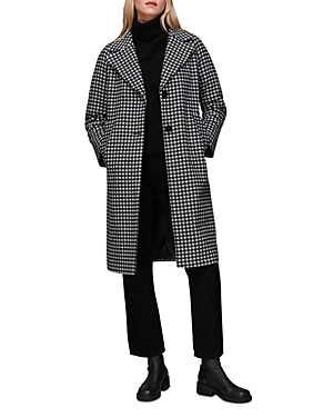Whistles Checked Cocoon Coat
