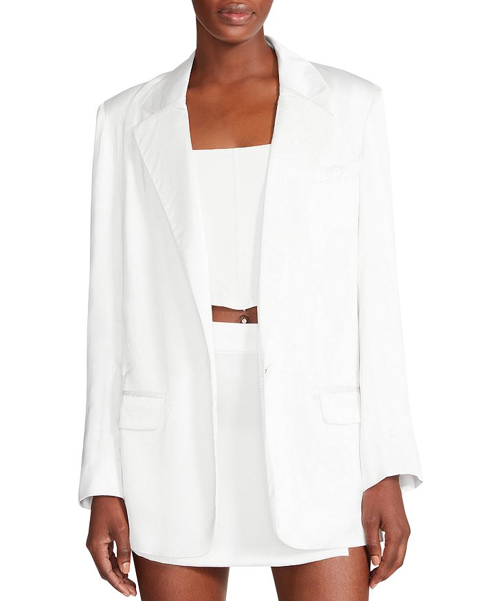 STEVE MADDEN Smooth Talk Satin Blazer Bloomingdale's