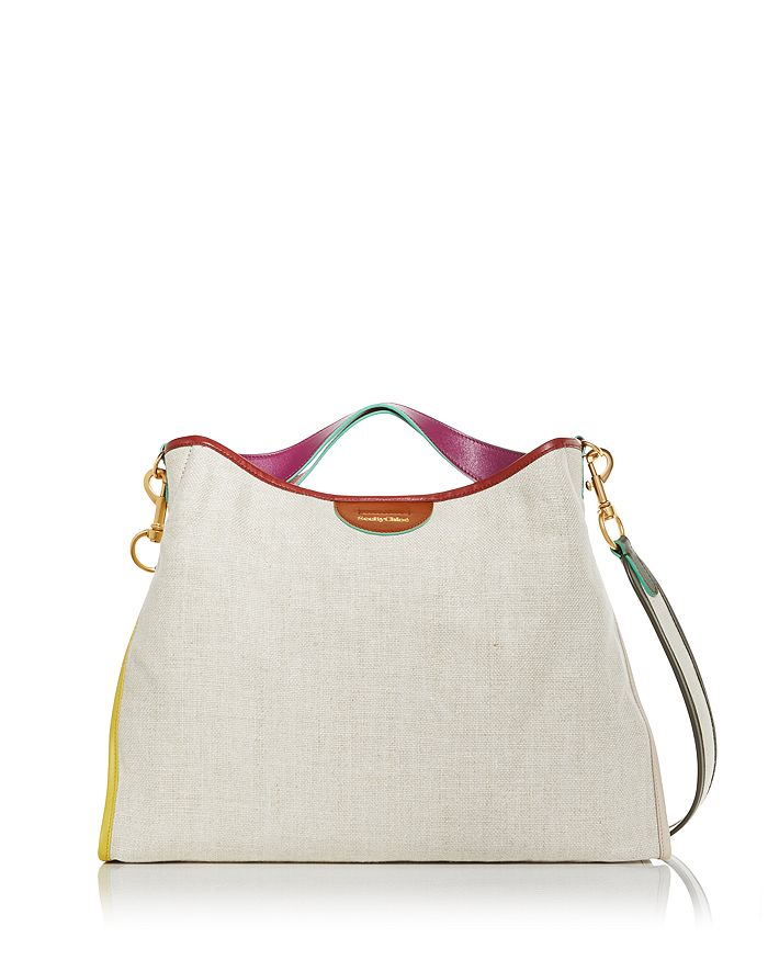 See by Chloé Joan Linen & Leather Top Handle Bag