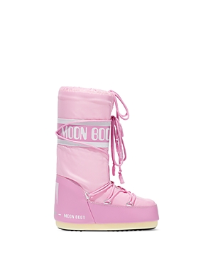 Moon Boot Unisex Icon Nylon Boots - Toddler, Little Kid In Pink