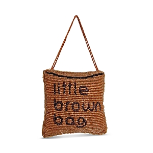 Sudha Pennathur Beaded Little Brown Bag Ornament - Exclusive In Gold/grown/black