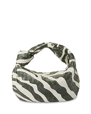Bottega Veneta Teen Jodie Shoulder Bag In Zebra/gold