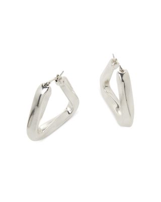 Sterling Silver Triangle Hoop Earrings