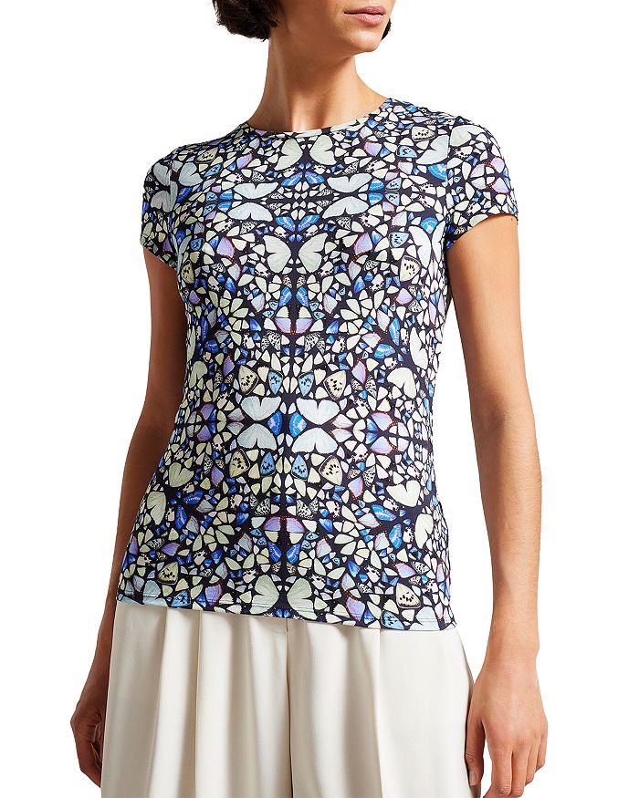 Ted Baker Maraly Printed Fitted Tee Bloomingdale's