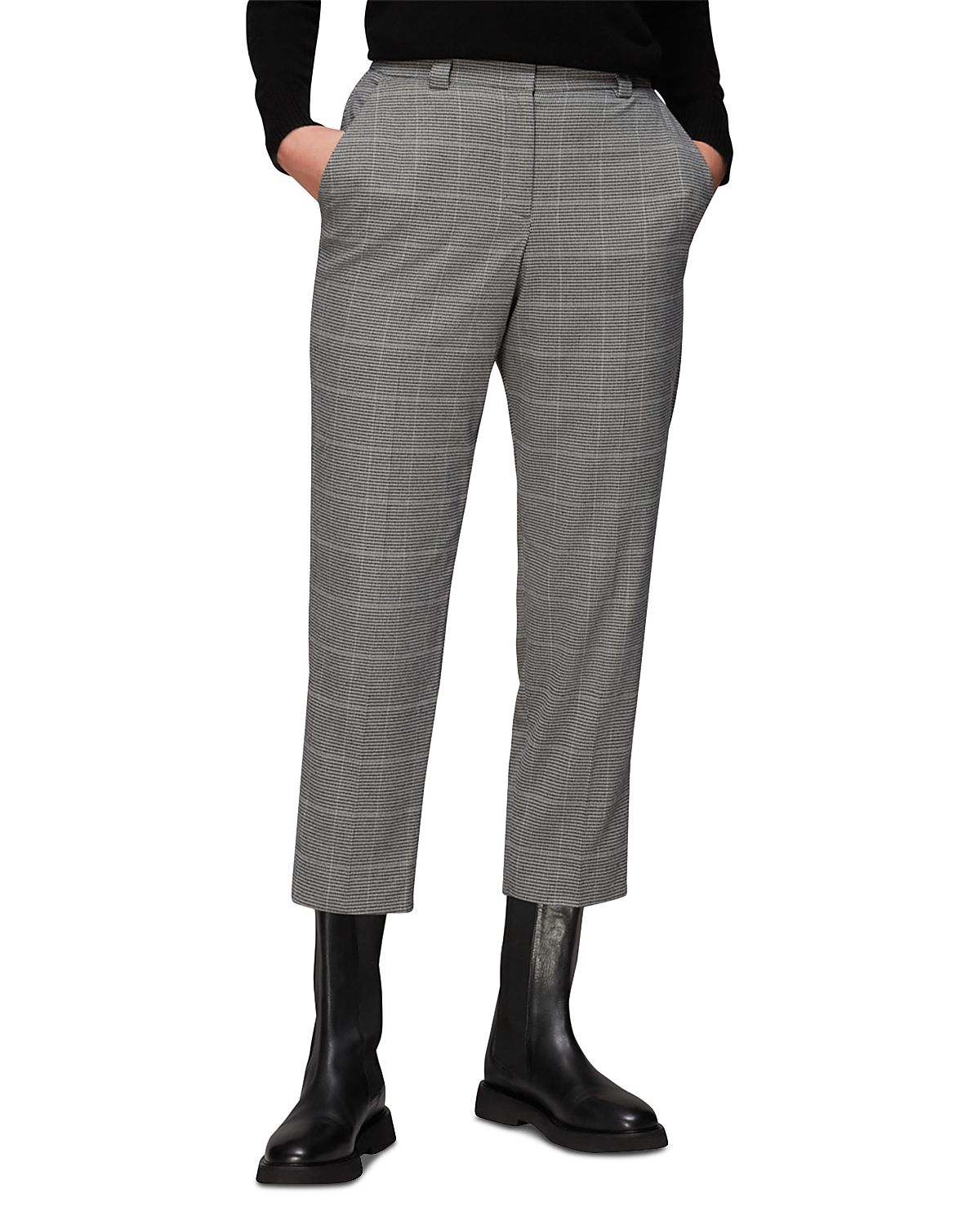 Whistles Lucie Check Cigarette Pants