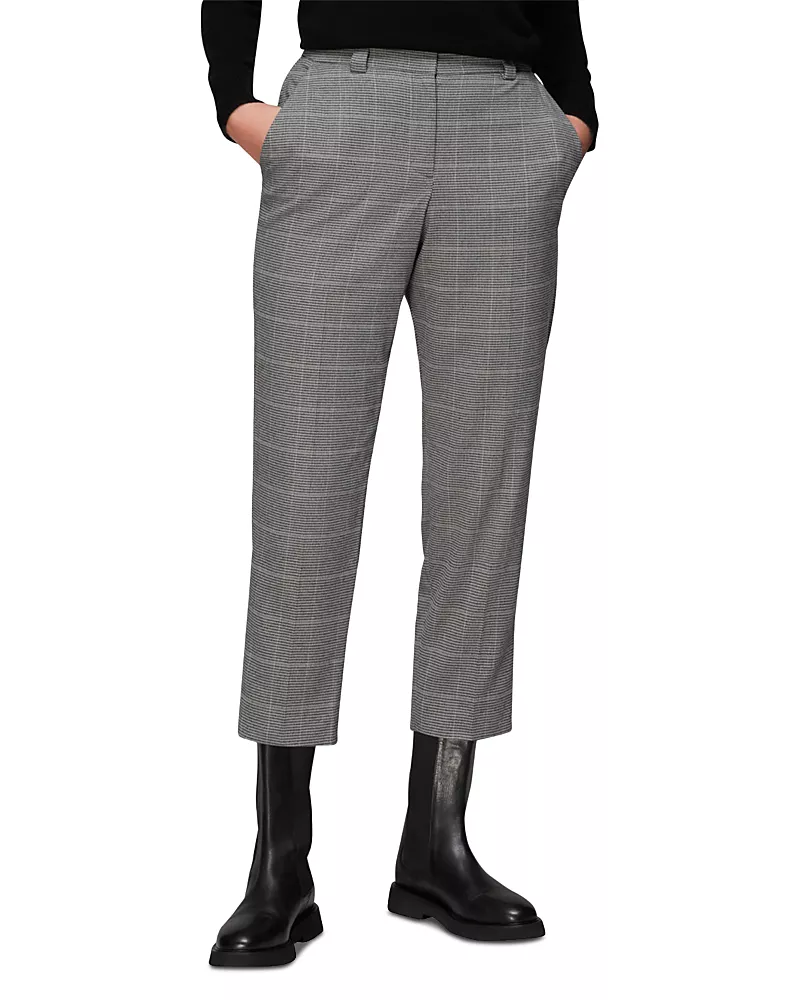 Whistles Lucie Check Cigarette Pants